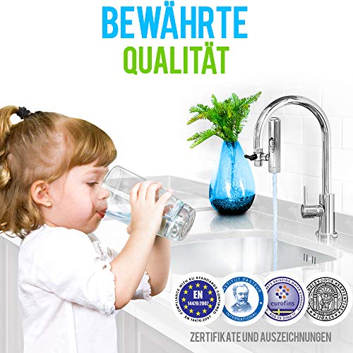 GEYSER EURO Wasserfilter für Wasserhahn Küche Armatur, Wasserfilter für Leitungswasser mit Karutschen aus einzigartigem Material Aragon, hocheffizientes Wasser-Filtersystem. - 4