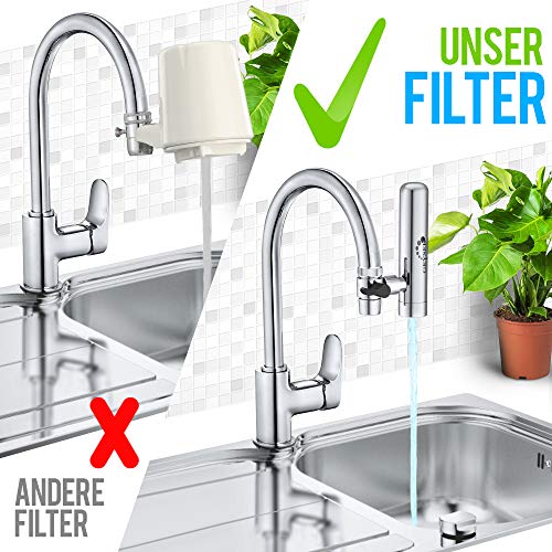 GEYSER EURO Wasserfilter für Wasserhahn Küche Armatur, Wasserfilter für Leitungswasser mit Karutschen aus einzigartigem Material Aragon, hocheffizientes Wasser-Filtersystem. - 7
