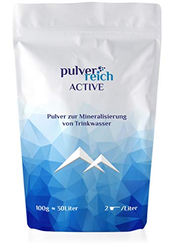 Pulverreich - Elektrolyte pur für Sport und Reisen - zuckerfrei, ohne Aroma, optimal für Trinksysteme und Wassersprudler, 100g