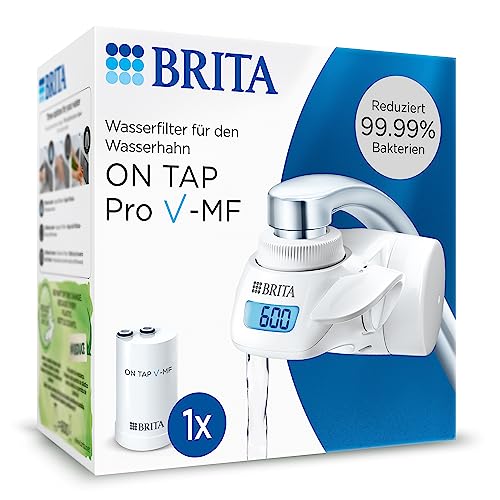 BRITA On Tap Wasserfilter für den Wasserhahn inkl. 1 On Tap Wasserfilterkartusche und verschiedene Adapter – BRITA Filter zur Filtration von Leitungswasser