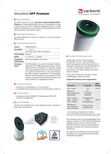 Carbonit Wasserfilter SANUNO Classic | Auftischgerät mit TÜV-geprüftem Aktivkohlefilter NFP Premium | Anschlussfertiges Trinkwasser-Filtersystem | Qualität ― Made in Germany - 4
