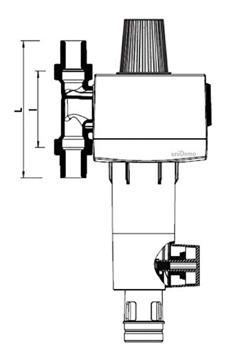Buderus Rückspülfilter Druckminderer Wasserfilter Hauswasserstation (Honeywell), Anschluss:1 1/4 Zoll - 4