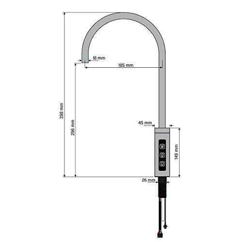 Untertisch-Trinkwassersystem SPRUDELUX BLUE DIAMOND inklusive 3-Wege-Zusatzarmatur C-Auslauf Inkl Filtereinheit Profi-Wassersprudler für Privathaushalt. Mineralwasser (Ohne Filter - Mit 425g Zylinder) - 6