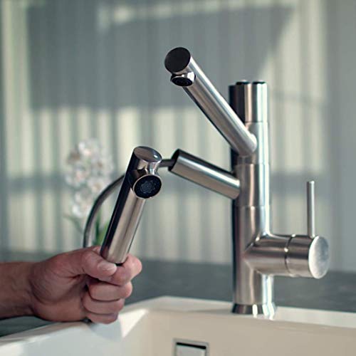 5-Wege-Armatur CUCINA IDEALE mit ausziehbarer Brause Chrom für kaltes, heißes unbehandeltes Leitungswasser und 3 zusätzliche Wassersorten z.B. still, gekühlt und mit Kohlensäure. Wasserhahn - 3