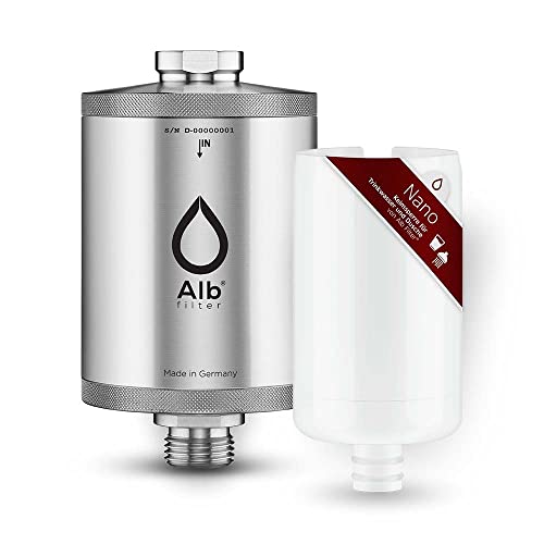 Alb Filter® Nano Duschfilter Sofortschutz gegen Legionellen und Bakterien Edelstahl Natur