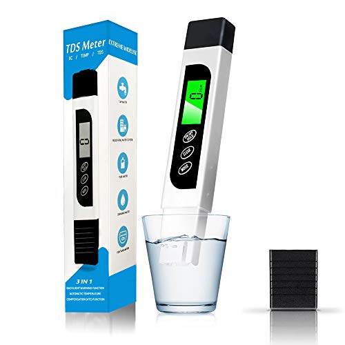 Sammiu Digitale Wasserqualität Tester, 3 in 1 TDS Meter, EC Meter und Temperatur Meter, Messbereich 0-9999ppm, Ideal Wasser Tester für Trinkwasser, Aquarien, etc. - 2
