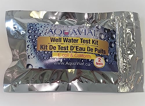 AquaVial Wassertest Schnelltest für Trinkwasser - 2er Pack auf E.coli BZW. Coliforme Bakterien Nachweis | Hochempfindlicher Wasserqualität-Tester für Brunnen- und Leitungswasser für Heimgebrauch - 8