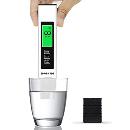 BMUT 3in1 TDS Messgerät – digitaler Wasserqualität-Tester und EC sowie Temperatur Meter, Messbereich 0-9999ppm, für Wasser, Pflanzen, Trinkwasser, Aquarien, etc