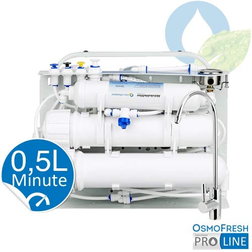 OsmoFresh Osmoseanlage Proline X2-200 GPD | Umkehrosmose Wasserfilter | Direct Flow System | Kein Tank erforderlich | bis 0,5L/min - 5