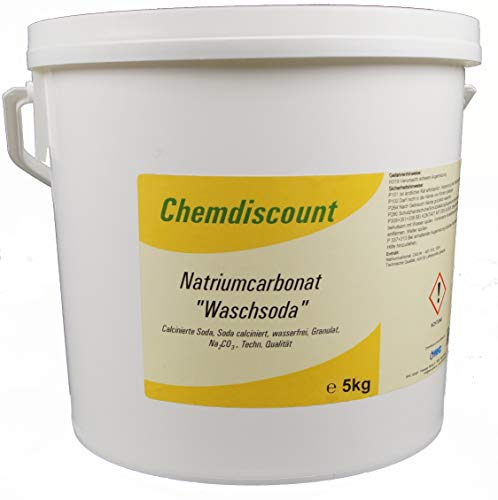 Chemdiscount 5kg Waschsoda (Natriumcarbonat Na2CO3 calcinierte Soda) Granulat