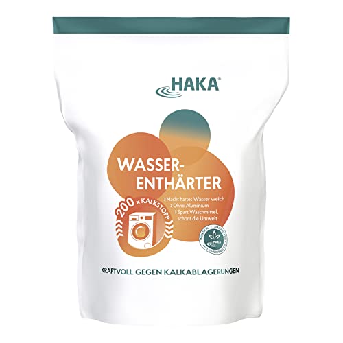 HAKA Wasserenthärter für Waschmaschinen, Wasserentkalker zur Wasseraufbereitung, 2 kg