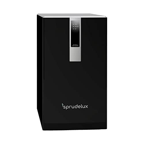 SPRUDELUX® Untertisch-Tafelwasseranlage Black & White Diamond Edition + 3 Wege Wasserhahn | Profi-Wassersprudler | Spritziges Mineralwasser | (3-Wege-Touch C-Auslauf Space Grey, Mit 6 Kg CO2 Flasche) - 3
