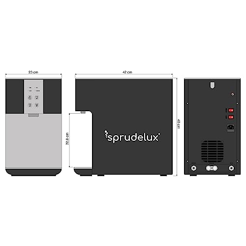 SPRUDELUX® | Auftisch-Tafelwasseranlage RED Diamond 3.0 UV inklusive Filtereinheit | Profi-Wassersprudler für den Privathaushalt. Mineralwasser (Ohne CO2 Flasche (Druckminderer inkl.), Schwarz) - 4