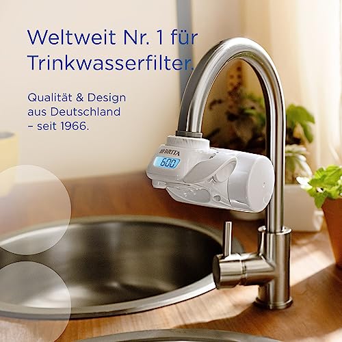 BRITA Wasserfilter für Wasserhahn ON TAP Pro V-MF inkl. 1 Filterkartusche (600l) – reduziert 99,99% Bakterien, Chlor, Mikroplastik und schwere Metalle / digitales LCD Display zeigt Restkapazität - 9