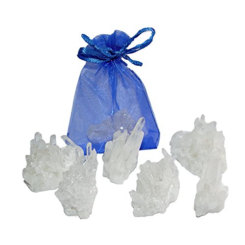 10 Stück Bergkristall schöne kleine Stufen Natur gewachsen und Natur belassen Give away Geschenk Mitbringsel (4585) - 1