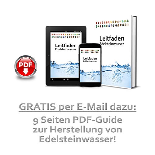 getrommelte Edelsteine - Premium Edelsteinwasser Basis-Mischung | Edelstein Grundmischung: Rosenquarz, Amethyst, Bergkristall | Wassersteine / Heilsteine getrommelt - 5